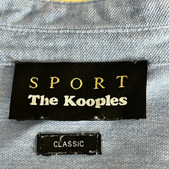 The Kooples Sport Classic Cotton Polo with Officer Collar Light Blue - Size XL - Picture 4 of 9